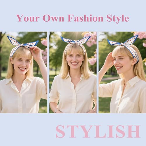 3PCS Purse Scarf for Women, Multifunctional Skinny Neck Scarves Boho Twill Hair Bands Fashion Handbag Accessories for Gifts3