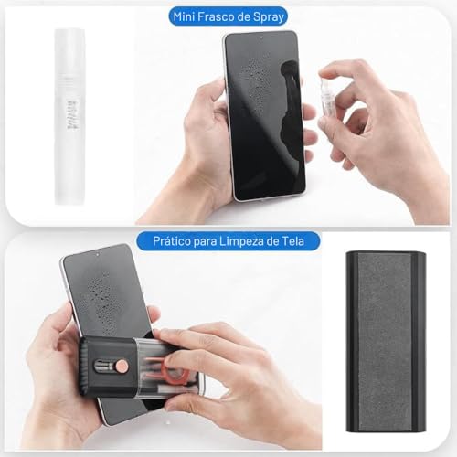 Kit de Limpeza Multifuncional 10 em 1 com Escova de Limpeza para Teclado, Notebook, PC e Fones de Ou