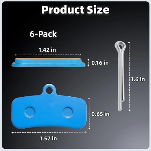 Image of 6 Pcs Disc Brake Pads Set for Sur Ron Light Bee X /S, Talaria Sting R MX3 MX4, Segway X160 X260 Front and Rear Brake Pads for Electric Dirt Bike Replacement Parts
