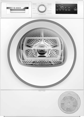 Bosch WTH85VWJN, Serie 4, Wärmepumpentrockner, 8 kg, AutoDry, Quick-40-Trocknen, Nachlegefunktion, Sensitive-Drying-System, Anti Vibration Design, 63 dB, LED-Display, Touch-Control, Zeitvorwahl