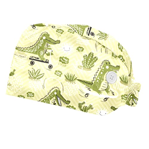 Casquettes de travail respirantes à motif cactus pour éviter la transpiration