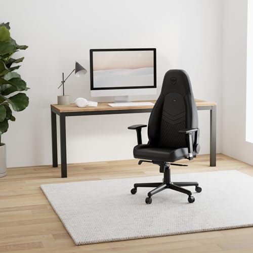Bürostuhl Echtleder noblechairs ICON Gaming Stuhl in Schwarz