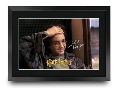 HWC Trading Harry Potter and the philosopher's stone Scene 1 Gifts Printed Signed Autograph Picture for Movie Memorabilia Fans - A3 Framed