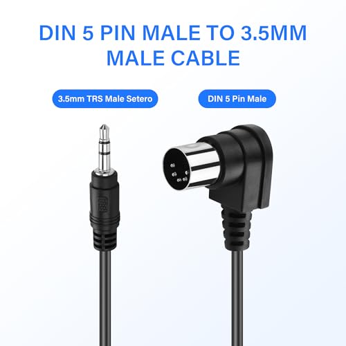 Cable SinLoon 5-Pin DIN macho a Jack 3.5mm 3 m miniatura 6