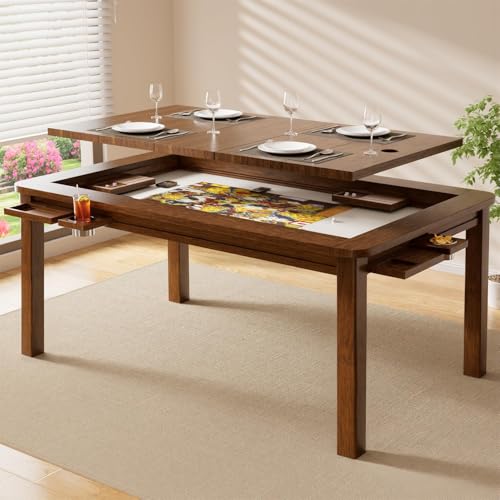Wood Game Table with Removable Top & Accessories
