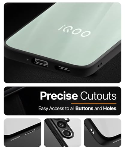 Image of WOW IMAGINE Shockproof Hybrid Back Cover for iQOO Z9s 5G | Vivo V40e 5G | Hard Slim fit Back Case | PC & TPU | Clear Transparent Case - Black