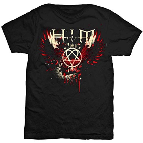 T-Shirt Manches Courtes Homme Him noir Medium aux finitions soignées de qualité