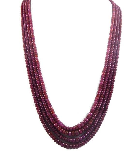 Rubis africain naturel perles rondelles de 3-6 mm pour création de bijoux DIY