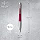 Parker Urban Twist-Kugelschreiber | Magenta mit Chrom-Zierteilen | mit Nachfüllpatrone mit blauer Tinte | Geschenkbox