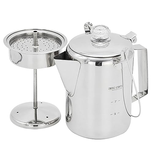 Catálogo para Comprar On-line Percoladoras - los más vendidos. 41 Fenytay Cafetera percoladora de Acero Inoxidable de 9 Tazas para Exteriores de 1,2 l, cafetera para Camping, hogar, Cocina