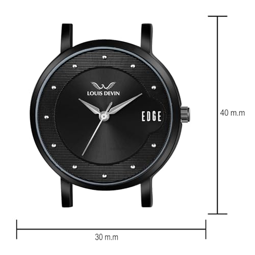 Image of LOUIS DEVIN Silicone Strap Analog Wrist Watch for Men and Women (Green /Brown /Blue /Black) | Set of 2 Wrist Watches | Couple Watches | LDCM-BK092-ST