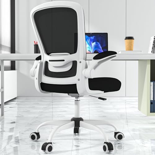 Silla de Oficina, Silla de Escritorio con Soporte Lumbar Ajustabl...