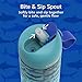 Bentgo Kids Water Bottle - Leak-Proof, Durable Tritan, BPA-Free 15 oz. Cup for Kids/Toddlers Ages 3+, Bite & Sip Spout, Carrying Handle, & Dishwasher Safe for School, Sports, Daycare & Camp (Sharks)