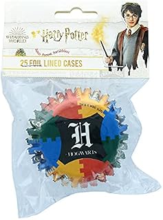 Culpitt Hogwarts Cupcake Cases - Pack of 25 Harry Potter Cupcake Cases with foil Lining for a Wizarding World Harry Potter Birthday Celebration, Home Baking and for a Hogwarts Party Theme