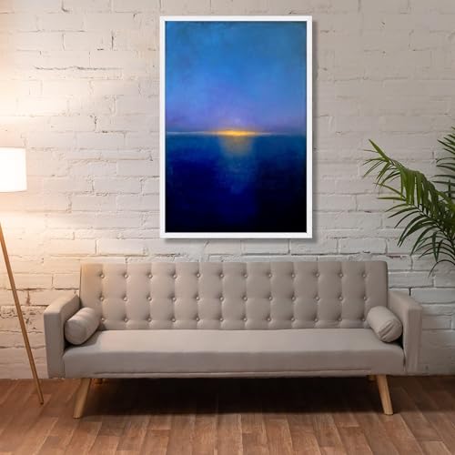 Affiche abstraite Horizon bleu en impression sur toile de qualité - 2