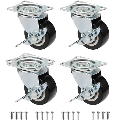 Roulettes pivotantes universelles résistantes pack de 4 roues de 3 cm - 2