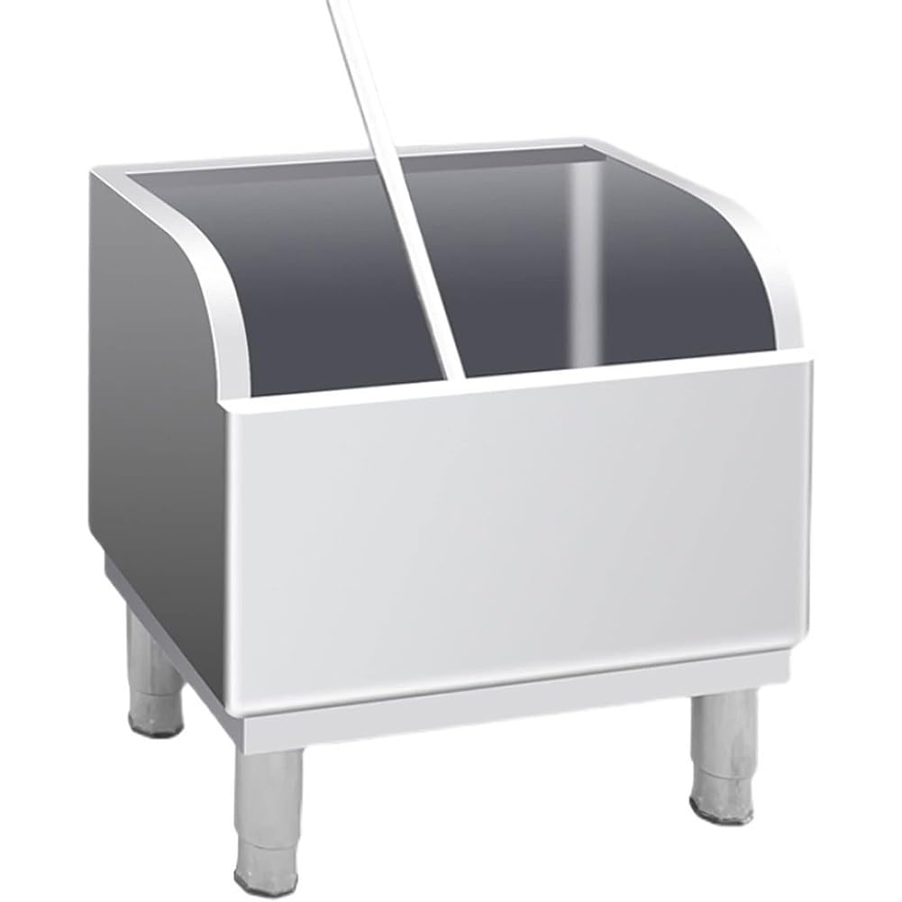 Lavatoio per Mocio, Ideale per Uso Domestico E Commerciale, con Vasca Profonda, in Acciaio Inox 304, con Scarico Anti-Intasamento E Facile Smaltimento dell'Acqua.,Silver-45x41x55cm
