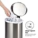 Home Zone Living 3 Gallon Kitchen Trash Can, Small Semi Round Stainless Steel, Step Pedal, 12 Liter