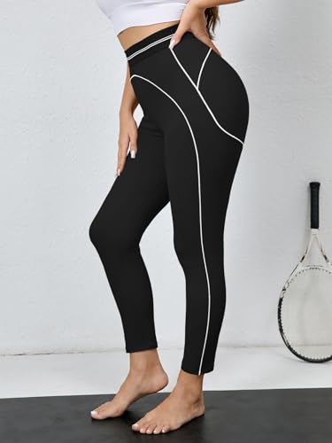 Aoysky Womens Plus Size Buttery Soft Leggings 25'' High Waisted Workout Running Gym Athletic Yoga Pants - image 4
