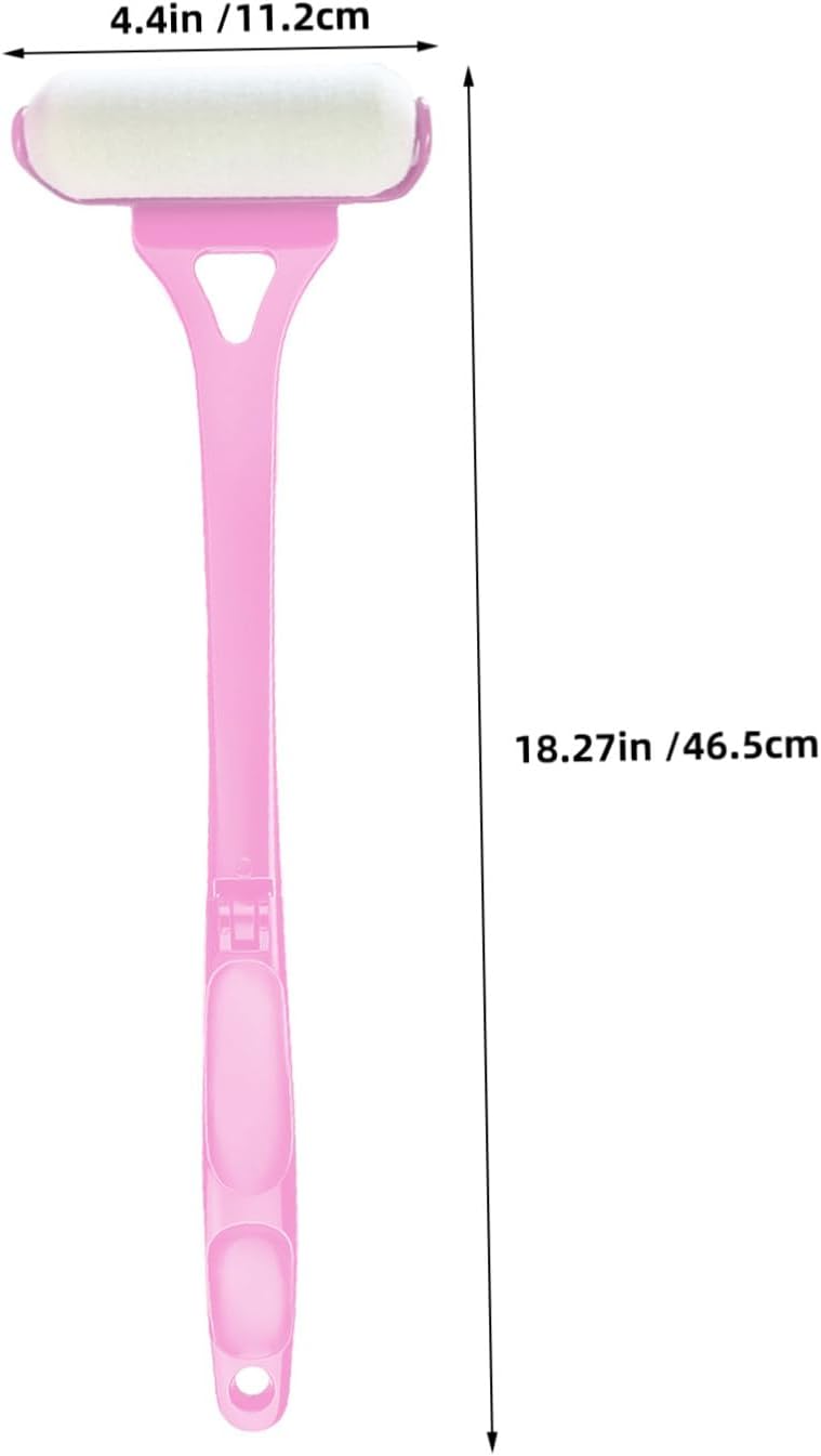 Foldable Back Lotion Applicator for Body with Long Handle, Portable Abs and Sponge Material Roller for Daily Use the Go Skin Care