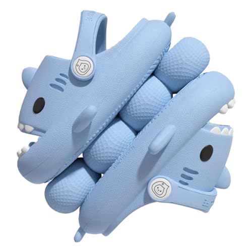 Image of Kids Shark Cloud Slides | Boys Girls Slip On Sandals | Toddler Beach Slippers | Youth Fish Flip Flops Pool Shower Shoes
