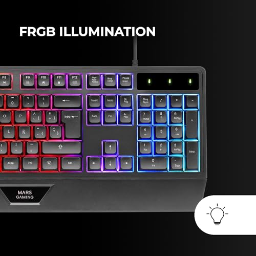 Variante de Mars Gaming MK124 Teclado H-Mech FRGB Ergonómico Negro