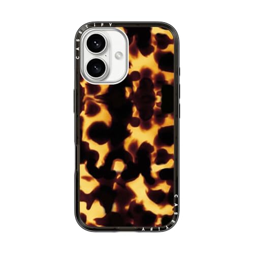 CASETiFY Compact iPhone 16 Case [Slim and Sleek/Compatible with Magsafe / 4 ft. 2X Military Grade Drop Protection] - Tortoiseshell - Clear Black by CASETiFY - Used condition - US$33.73