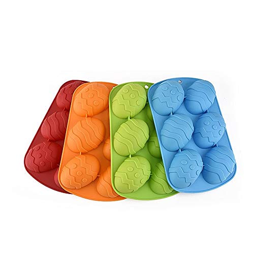 Stampo in silicone per uova di Pasqua, per cioccolatini, Haoshics, silicone, a forma di uovo, ideale per realizzare bombe di cioccolata calda, torte, gelatina, mousse, colore casuale 1 pezzo