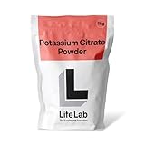 LifeLab Supplements Potassium Citrate Powder 1kg - Pure, Unflavored Electrolyte for Fluid Balance, Nerve Support, Muscle Control and Blood Pressure -