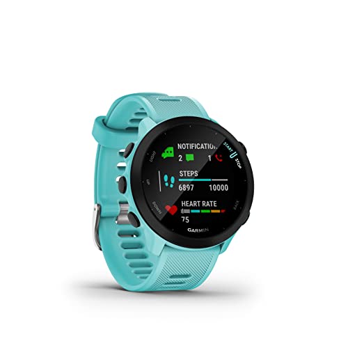 Image of GARMIN Forerunner 55, GPS Running Watch with Daily Suggested Workouts, Up to 2 weeks of Battery Life, AQUA
