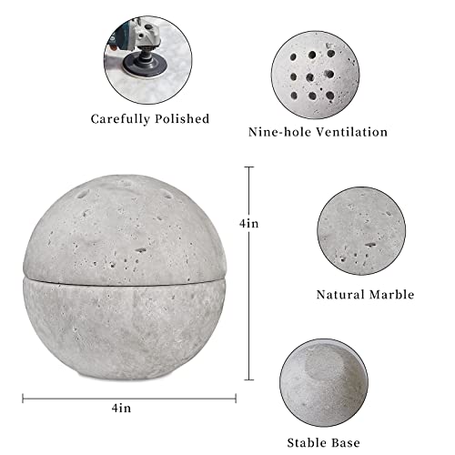 Natural Marble Incense Burner, Travertine Round Incense Cone Burner, Handmade Incense Burner Travertine Decor Hoom Room Shop Yoga Spa #TOP5