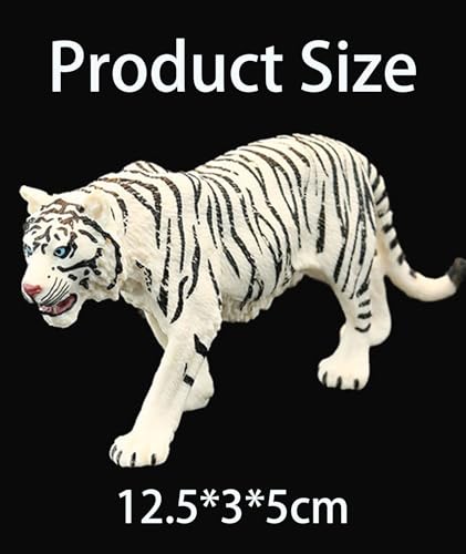 Image of White Tiger Toy for Kids, Storytelling Props and Home Decor, Collectible Lifelike Animal Model, Tiger Toys for Kids, Suitable for Giving as a Gift