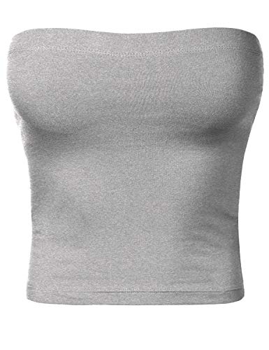 Image of Women's Shapewear Tube Tops Strapless Ruched Built-in Shelf Bra Casual