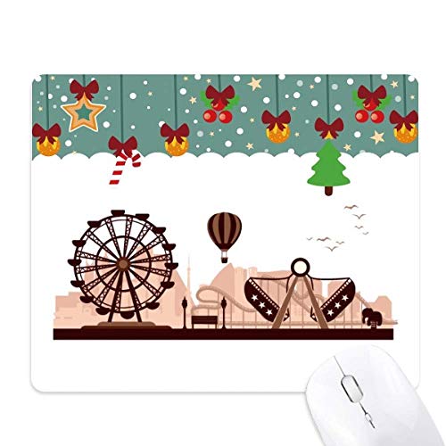 Tapis de souris parc d'attractions silhouette noire comme idée cadeau de noël