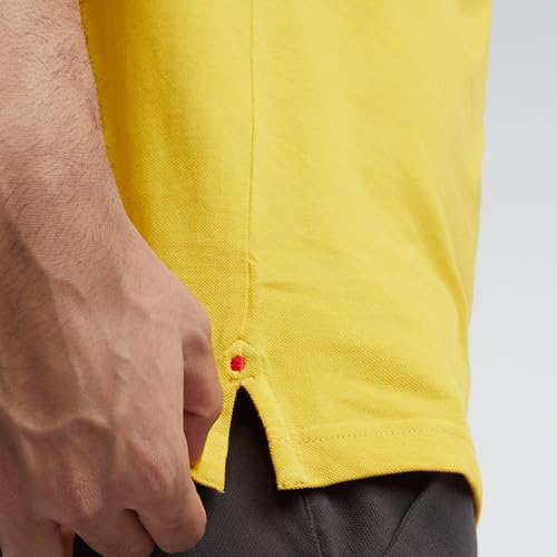 Image of Raymond Contemporary Fit Pure Cotton Solid Pattern Polo Neck Casual T-Shirt