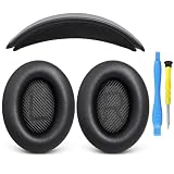 GEVO Kit di ricambio per cuffie e archetto per Bose QC35/QC35 ii, nero