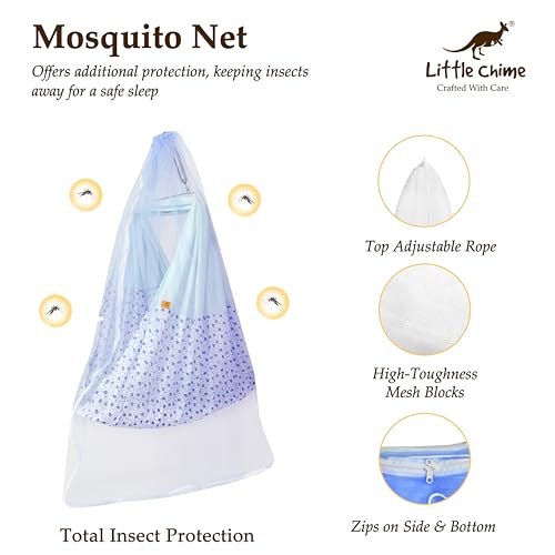 Image of New Born Baby Swing Cradle Set | Hanging Jhula /Jhoola /Palna with Mosquito Net and Triangle Spring Set