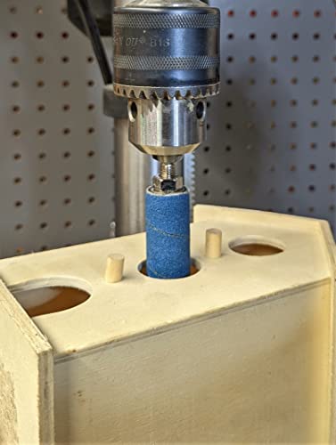 Line10 Tools 16 Pack Blue Zirconia Sanding Drums And Sleeves Set For Drill, 2-Inch Long #TOP3