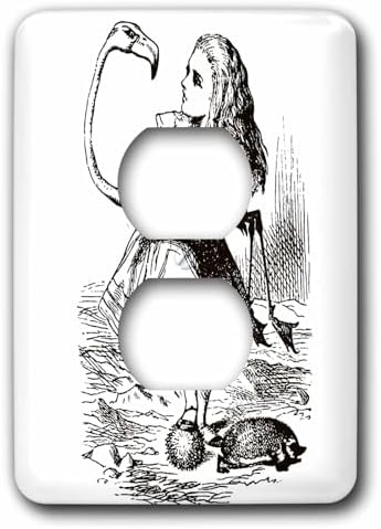 3dRose PS Vintage - Alice in Wonderland Alice 2 plug outlet cover image 5