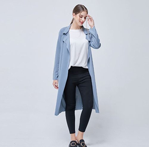 YuanDian Donna Autunno Casual Risvolto Larga