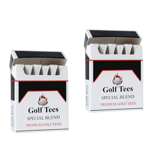YSDDAOG 24pcs Premium Bamboo Golf Tee 83mm (3.25) Tees | Golf Gifts for Men | Funny Golf Accessory for Golfers | Vintage-Style Tee Case Golf Accessories for Men or Women