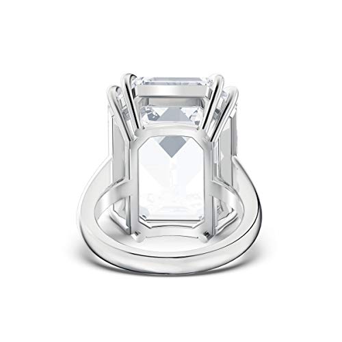 Swarovski Mesmera Ring, Large Clear Crystal With A Rhodium Finish Setting, Size 6, Part Of The Swarovski Mesmera Collection #TOP2