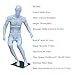 SRNSAEB Free Standing Children Mannequin, Retail Mannequins Full Body Female, Black/Gray Realistic Manikin Body Men for Catwalk Shows/Garment Industry(Gray,Men Tall 150cm(59in))