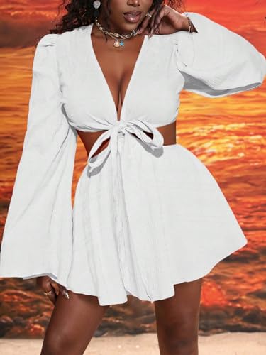 Image of BEAUDRM Women's Summer Tropical Dress Sexy Vacation Outfits Beach Sundress | Tropical Dresses for Women, Summer Dress, Two Piece Sets, Summer Outfits