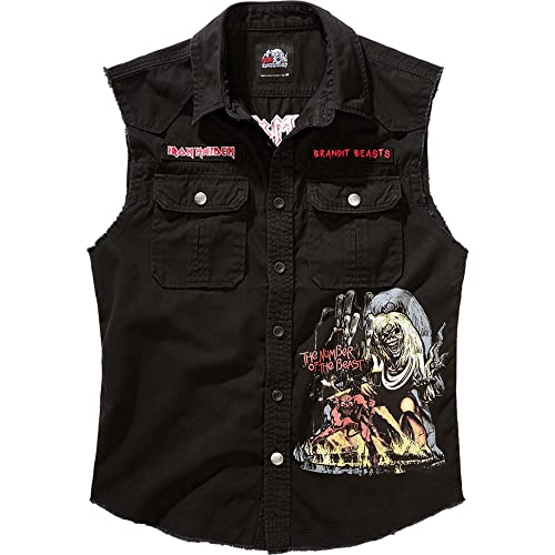 Camisa vintage Maiden Brandit Notb SL ideal para conciertos y festivales