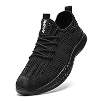 Tvtaop Damen Sneaker Laufschuhe Turnschuhe Straßenlaufschuhe rutschfest Leichtgewichts Atmungsaktiv Walkingschuhe Outdoor Tennisschuhe Sportschuhe Freizeitschuhe,Schwarz 39 EU