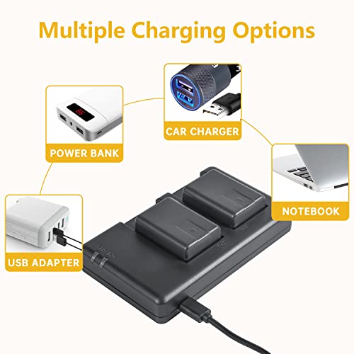 Kit VBY100 con 2 baterías de litio de alta capacidad y base de carga simultánea doble 6