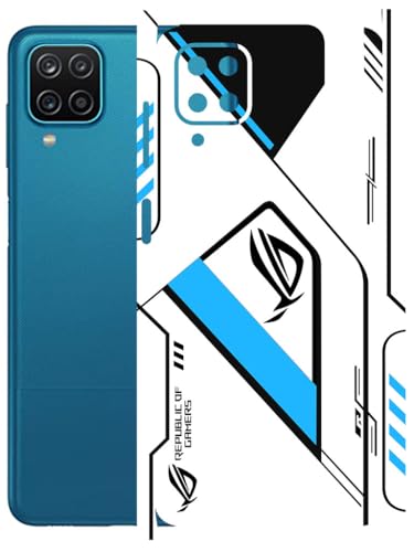 Image of AtOdds - Full Body Back Screen Guard Protector Film - Lamination Wrap Skin Sticker Compatible with Samsung Galaxy M12 | Scratchproof Matte Finish (RogBlue)