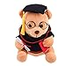 Abaodam 18 cm de color marrón claro adorable peluche oso de peluche con forma de sombrero de graduación muñeca suave de graduación juguete decorativo foto accesorios regalo de graduación