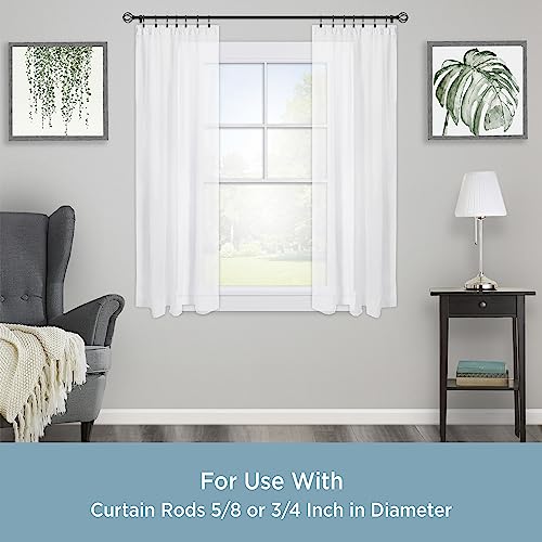 Kenney 75000 Window Curtain Clip Rings, Set Of 14, Black thumb #1